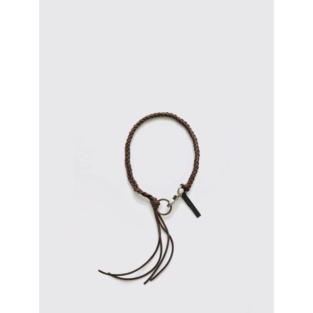 Our Legacy Men Braided Leather Rope Necklace Our Legacy